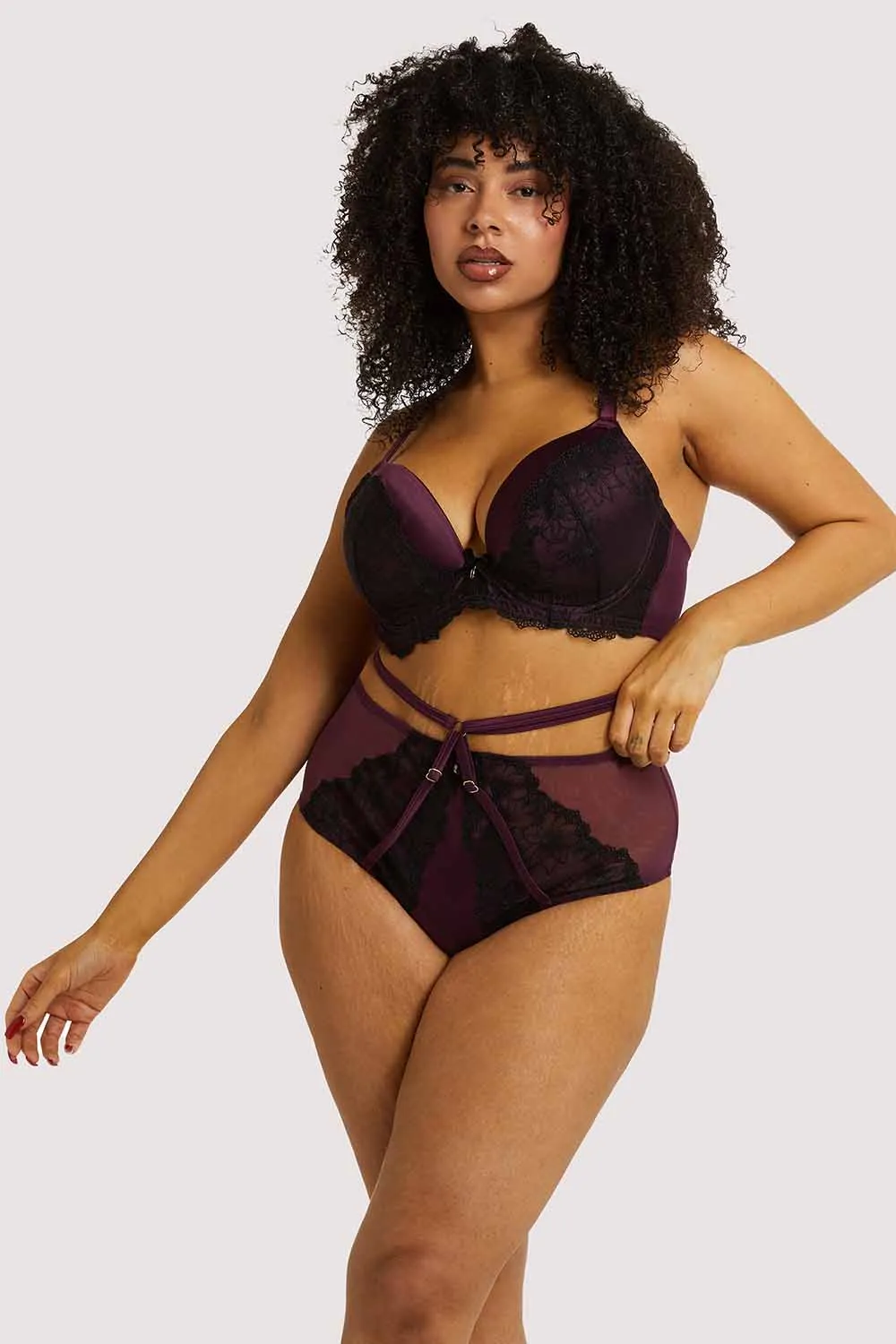 Muriel Purple Plunge Bra