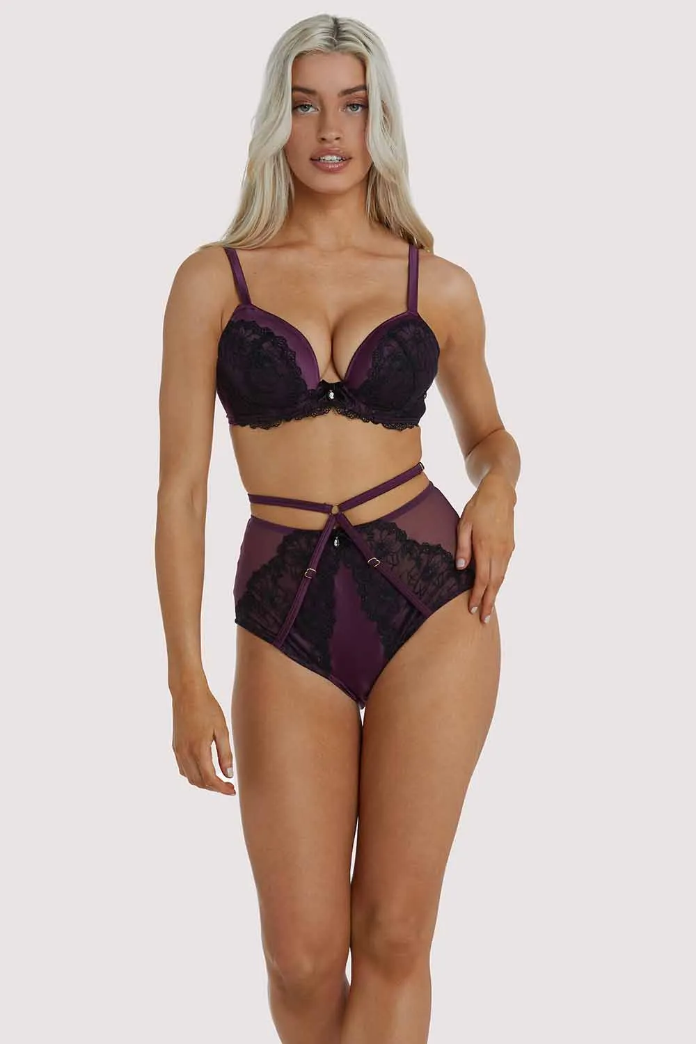 Muriel Purple Plunge Bra