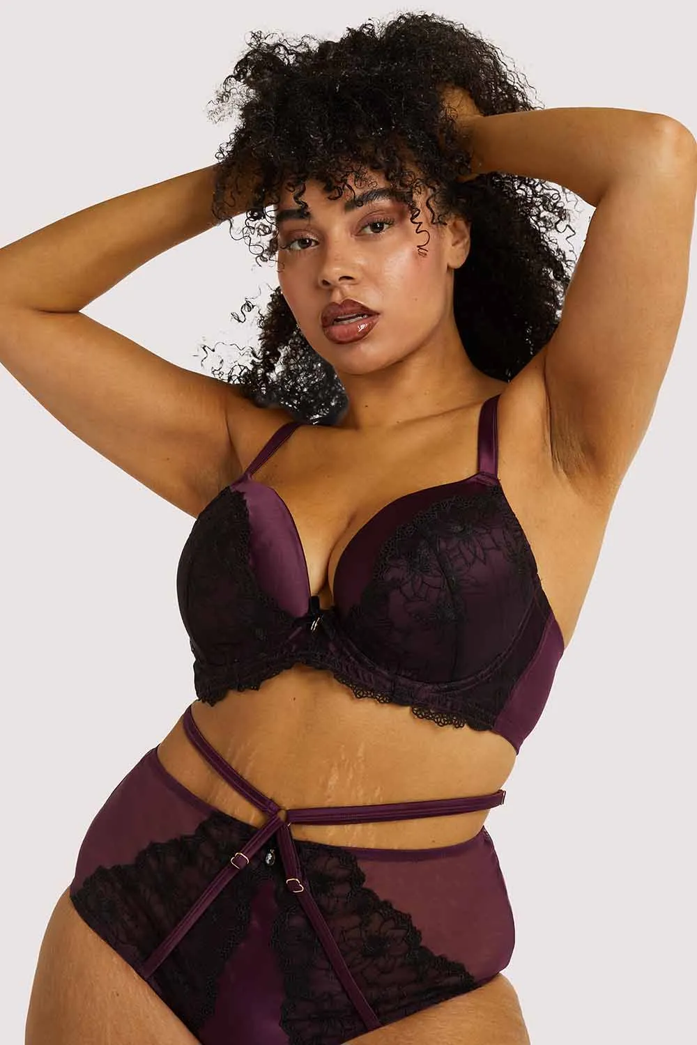 Muriel Purple Plunge Bra