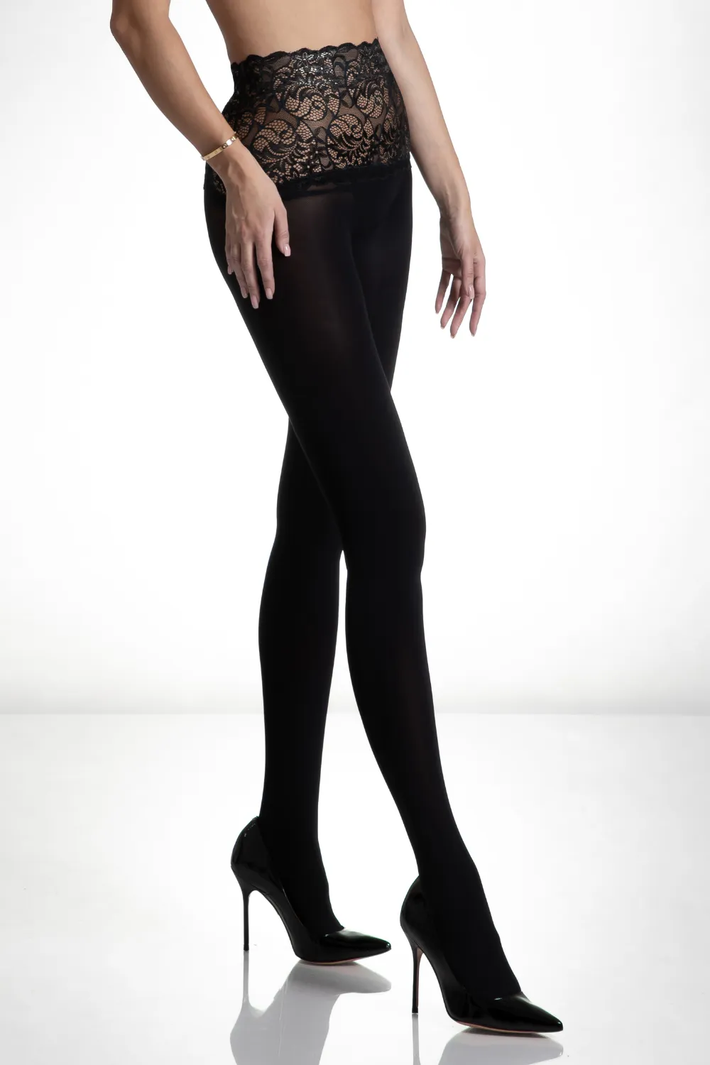 Naked Lace Top Tights 60 Denier