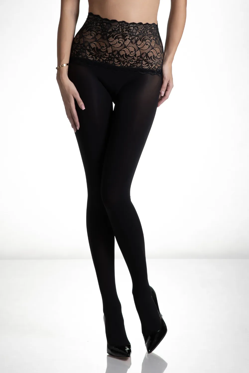 Naked Lace Top Tights 60 Denier