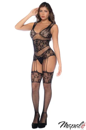 Net Rhinestone Bodystocking
