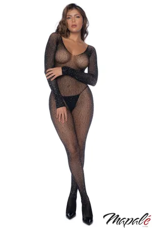 Net Rhinestone Bodystocking