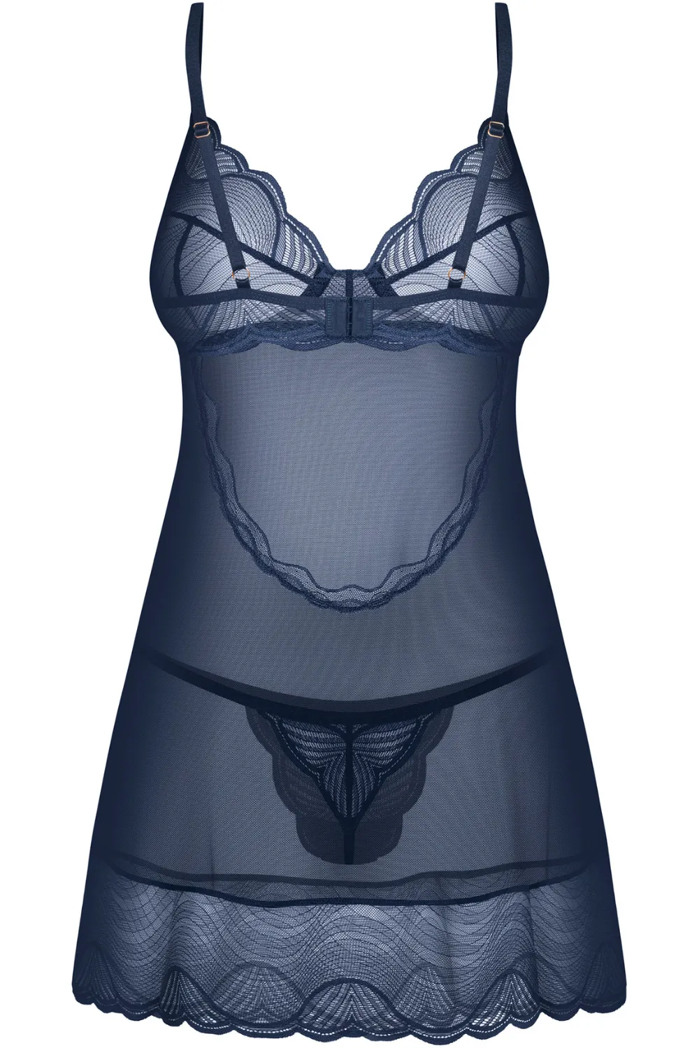 Nightly Blue Chemise & Thong