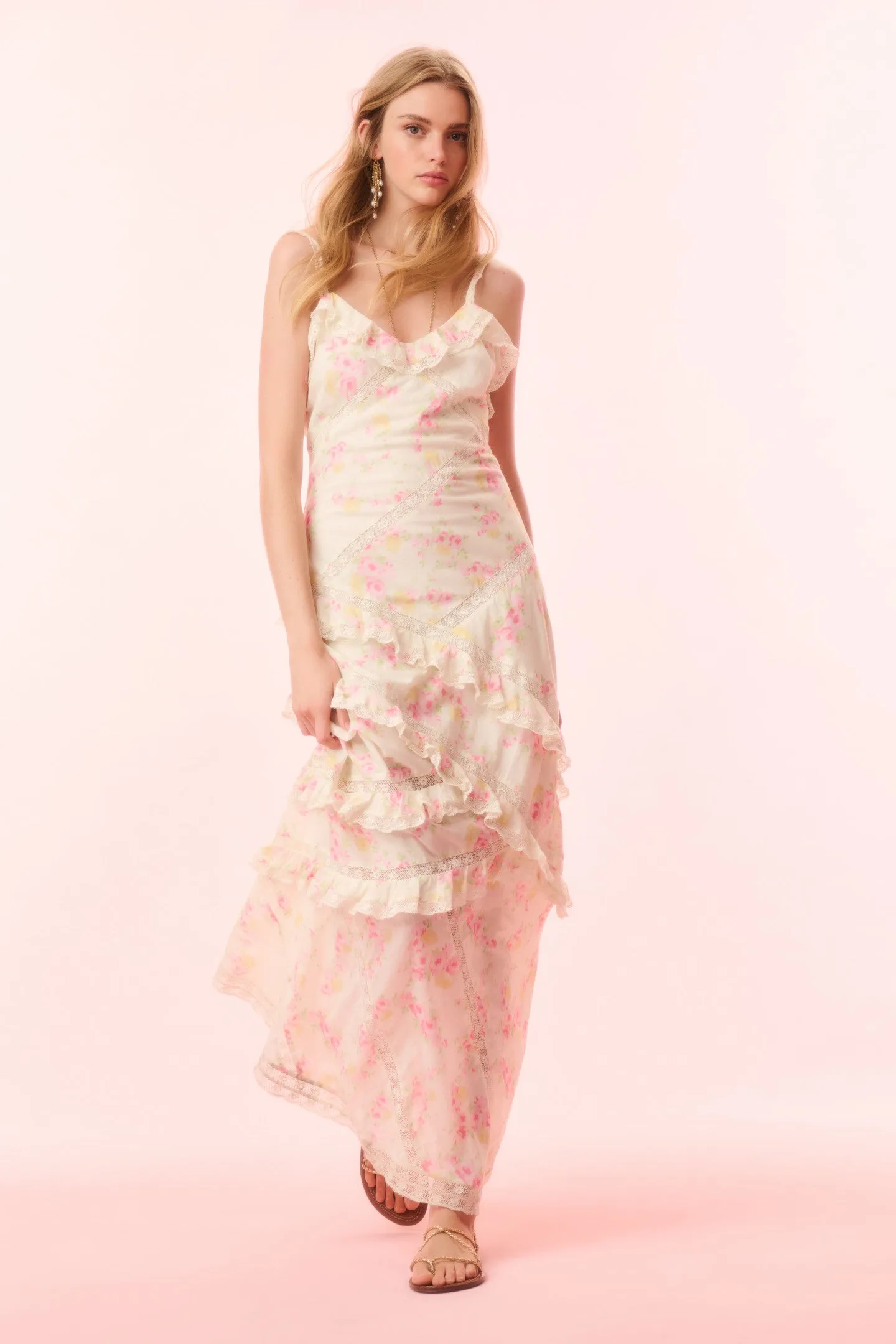 Nocelle Cotton Floral Maxi Dress