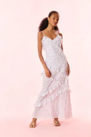 Nocelle Cotton Ruffle Maxi Dress