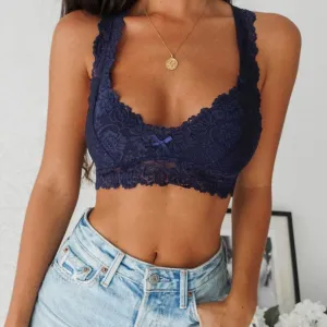 Opal Racerback Bralette - Navy