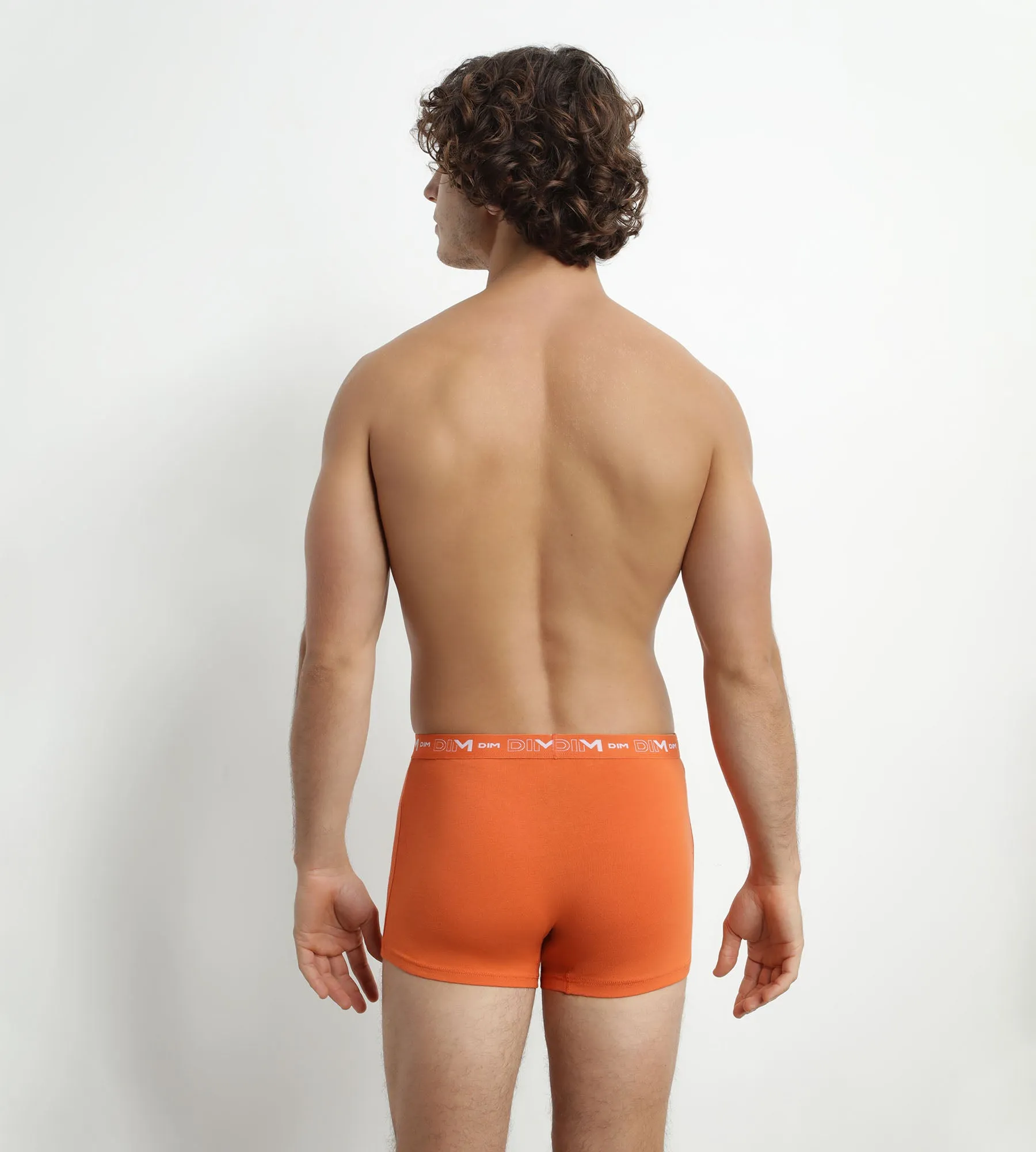 Pack of 2 Blue Orange Men's Graphic Waistband Boxers Dim Cotton Stretch