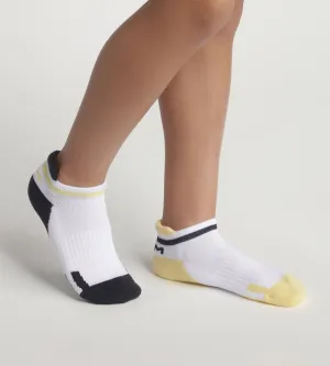 Pack of 2 pairs of unisex cotton socks Navy Yellow Dim Sport