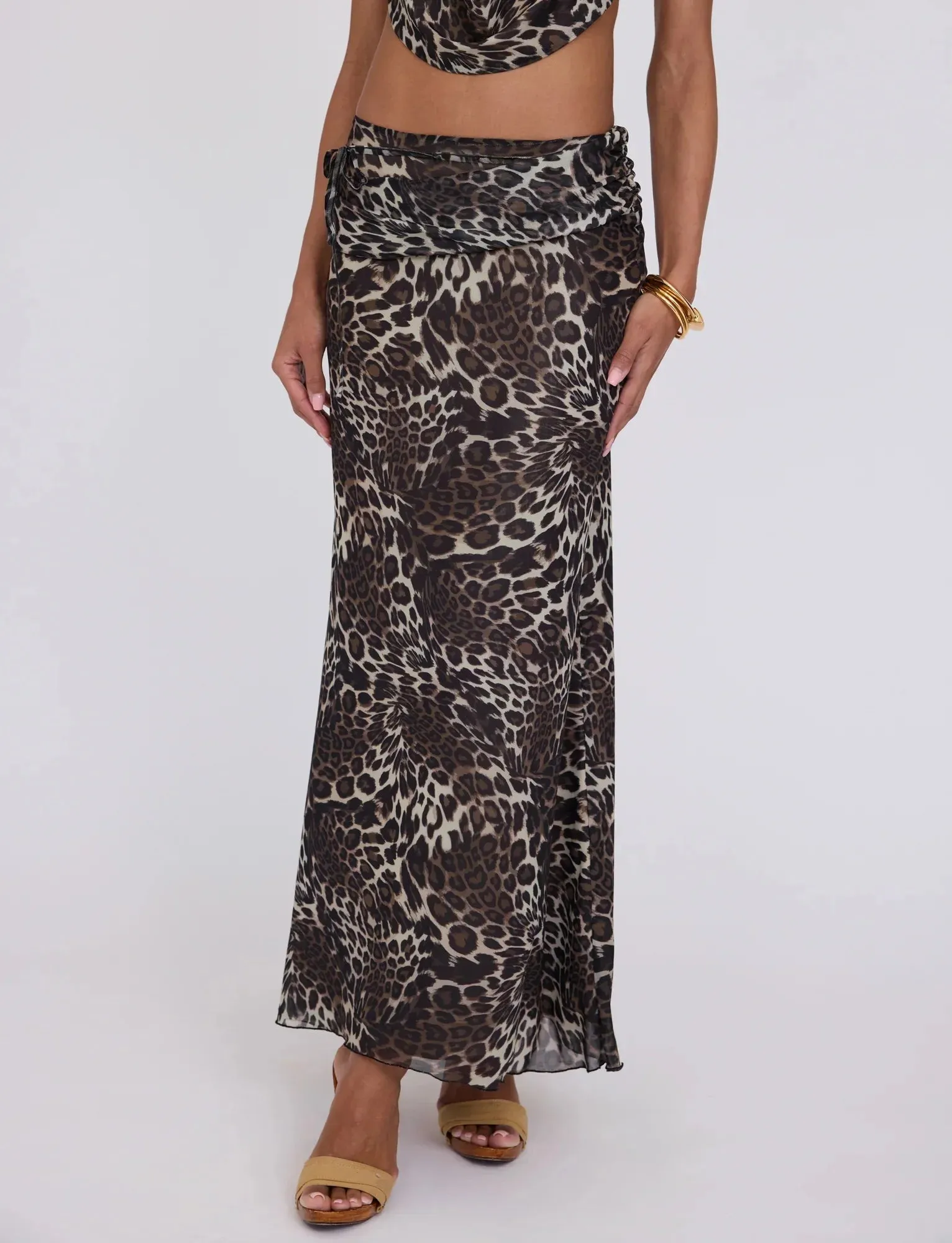 #PB Leopard Print Three-piece Elegant Beachwear
