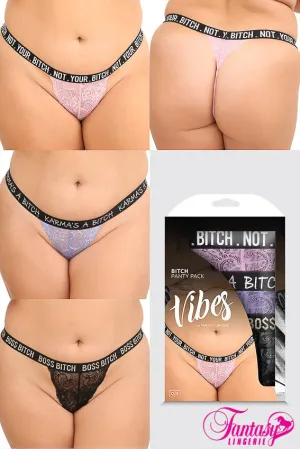 "Bitch" Panty Pack