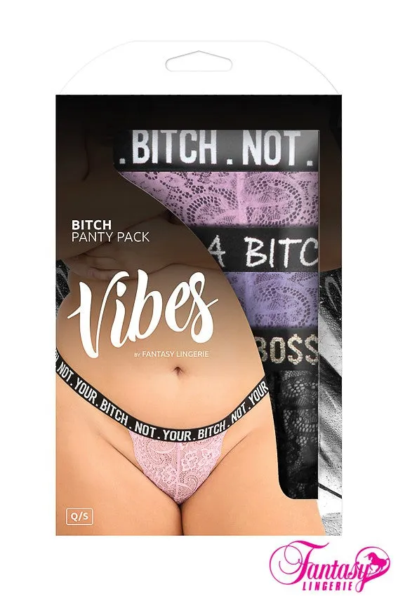 "Bitch" Panty Pack