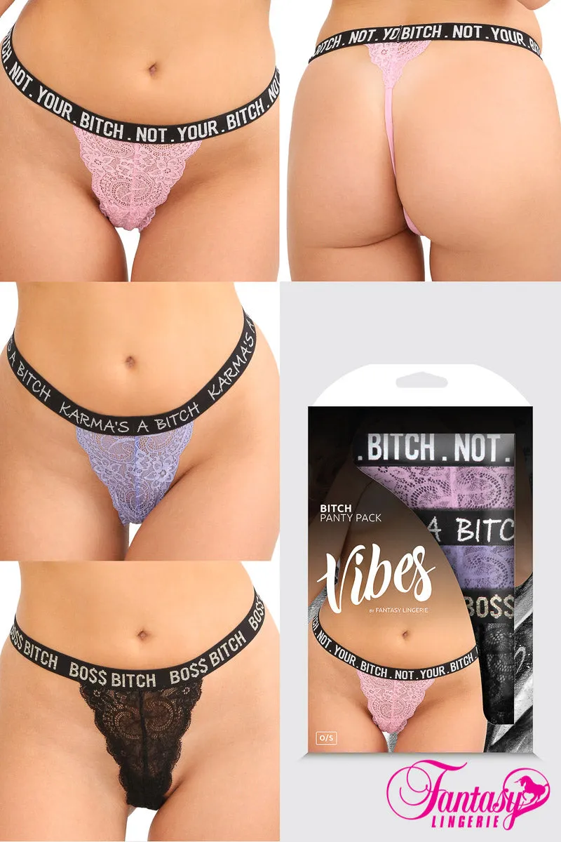 "Bitch" Panty Pack