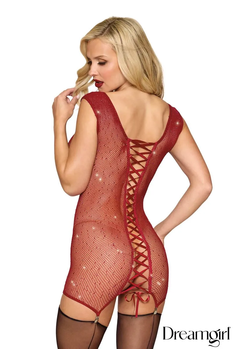 Rhinestone Garter Slip