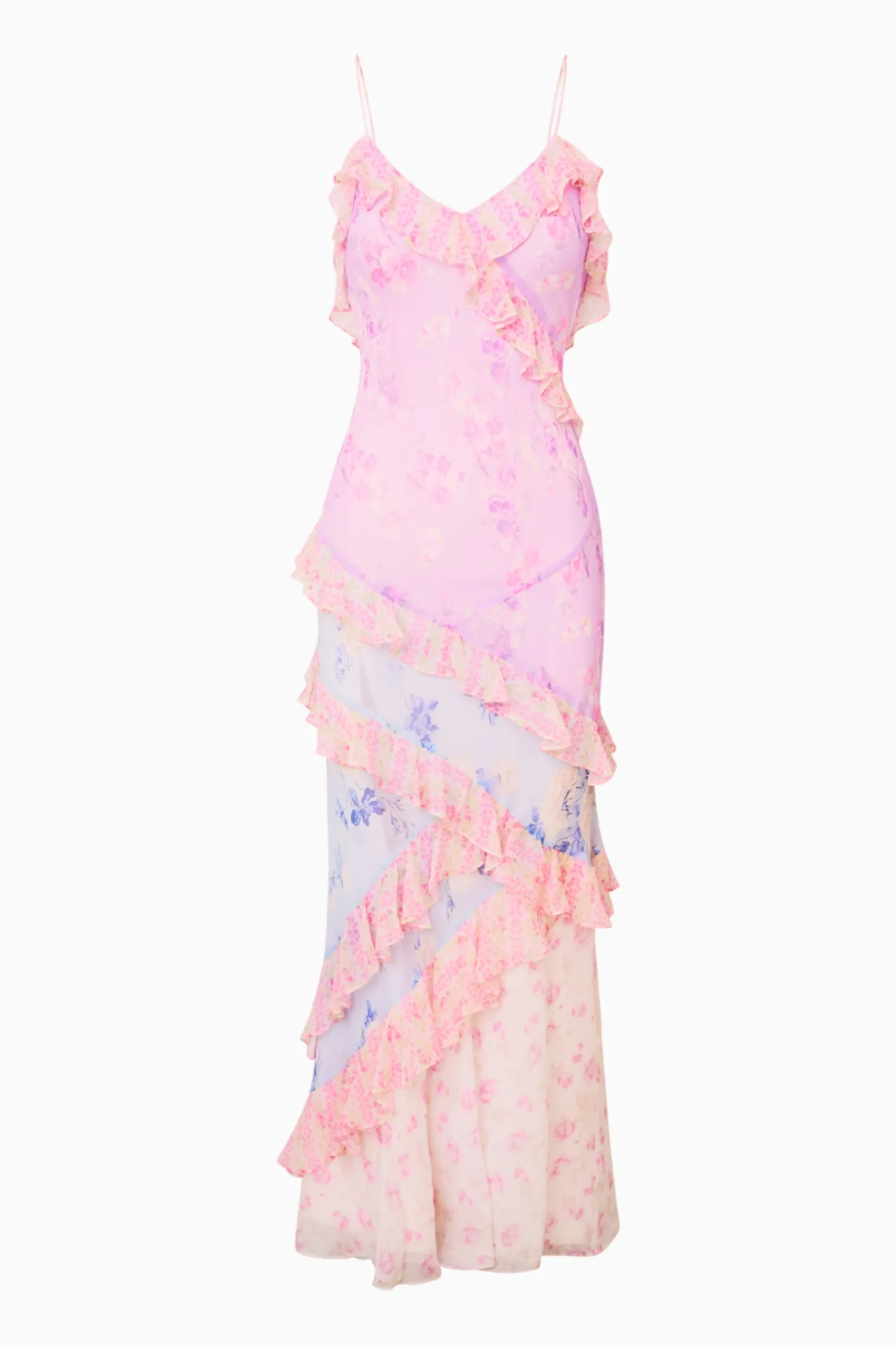 Rialto Silk Fragrance Mixed Print Dress