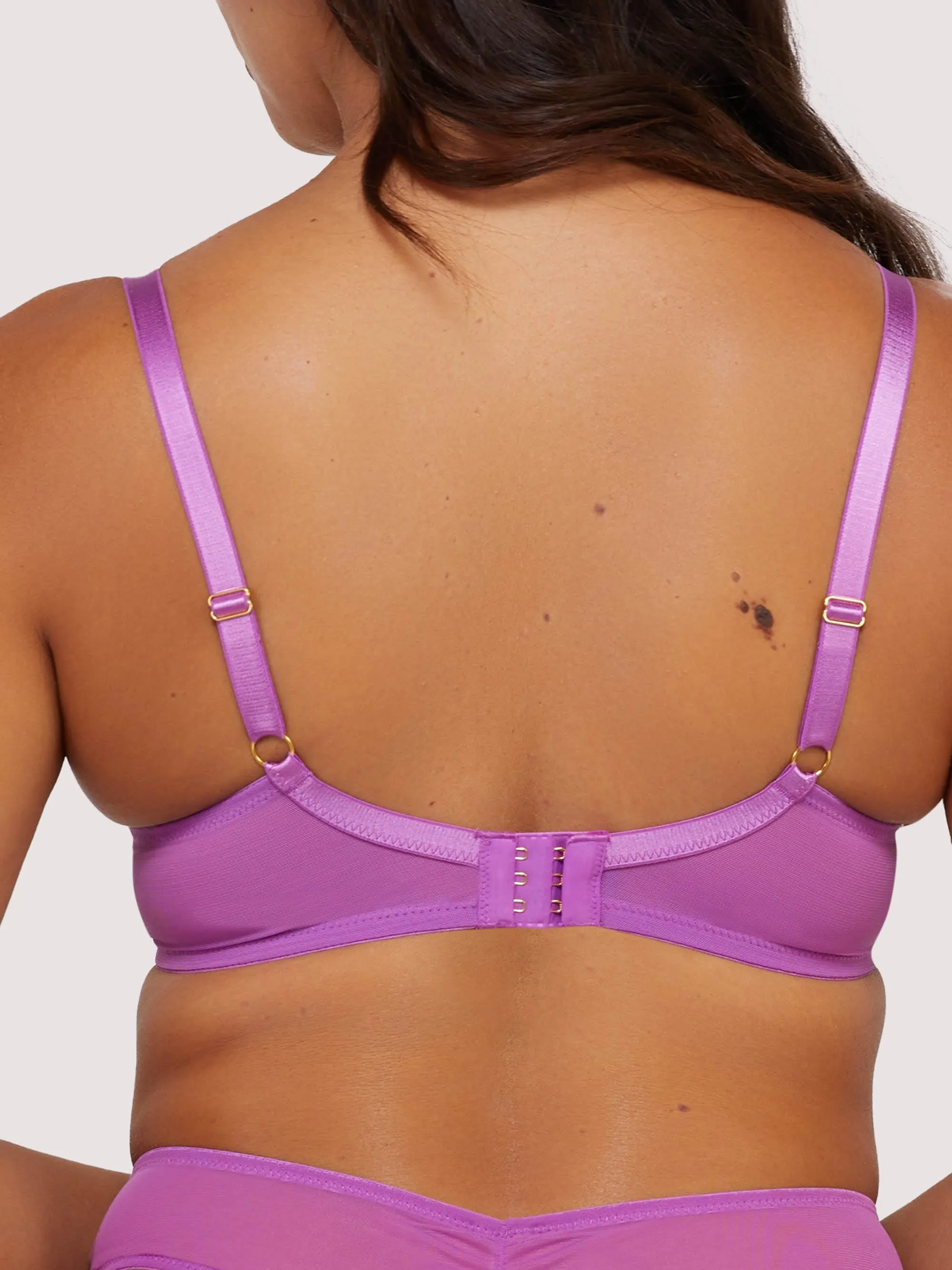 Rosanna Purple Long Line Plunge Bra