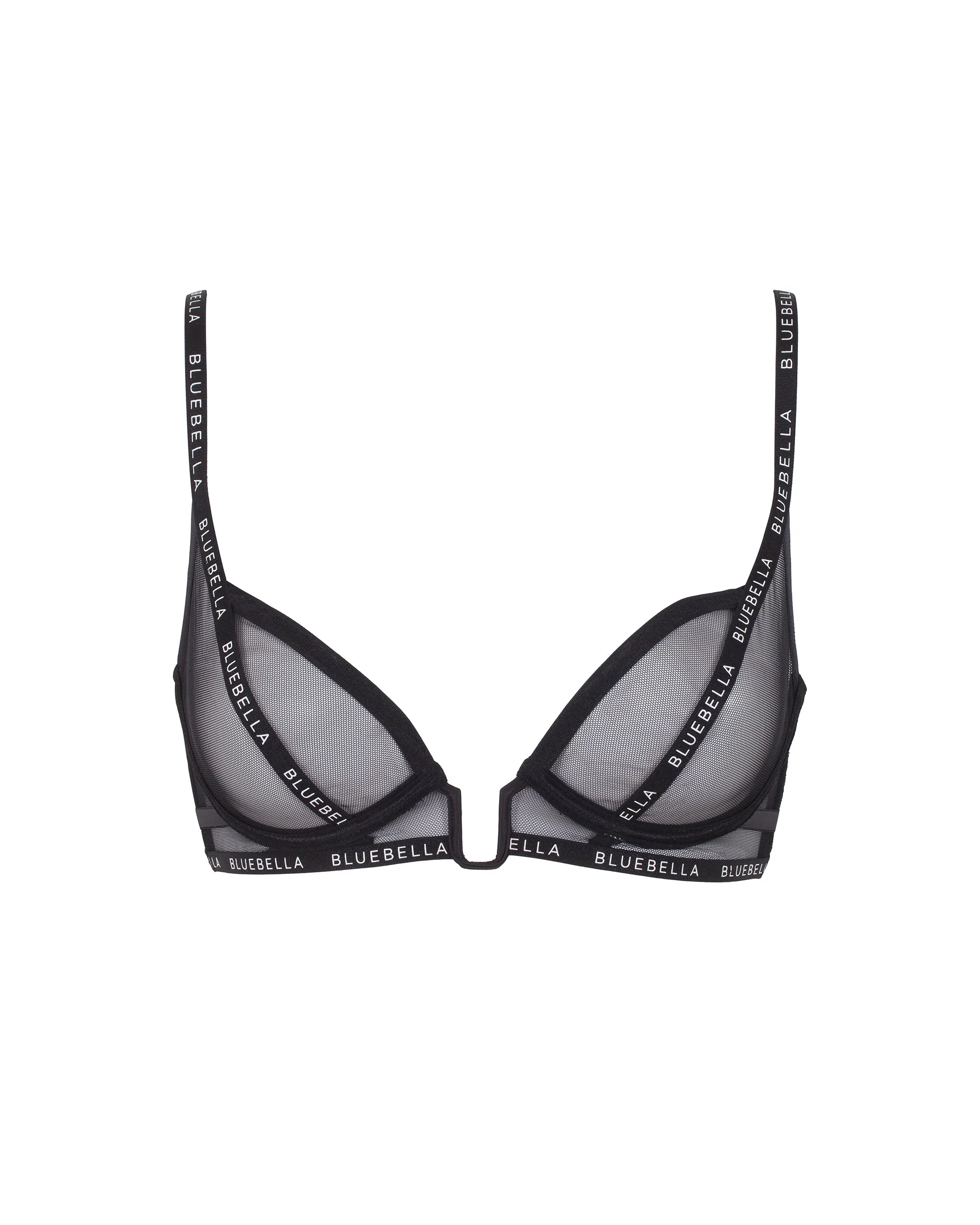 Sadie Sheer Mesh Bra Black