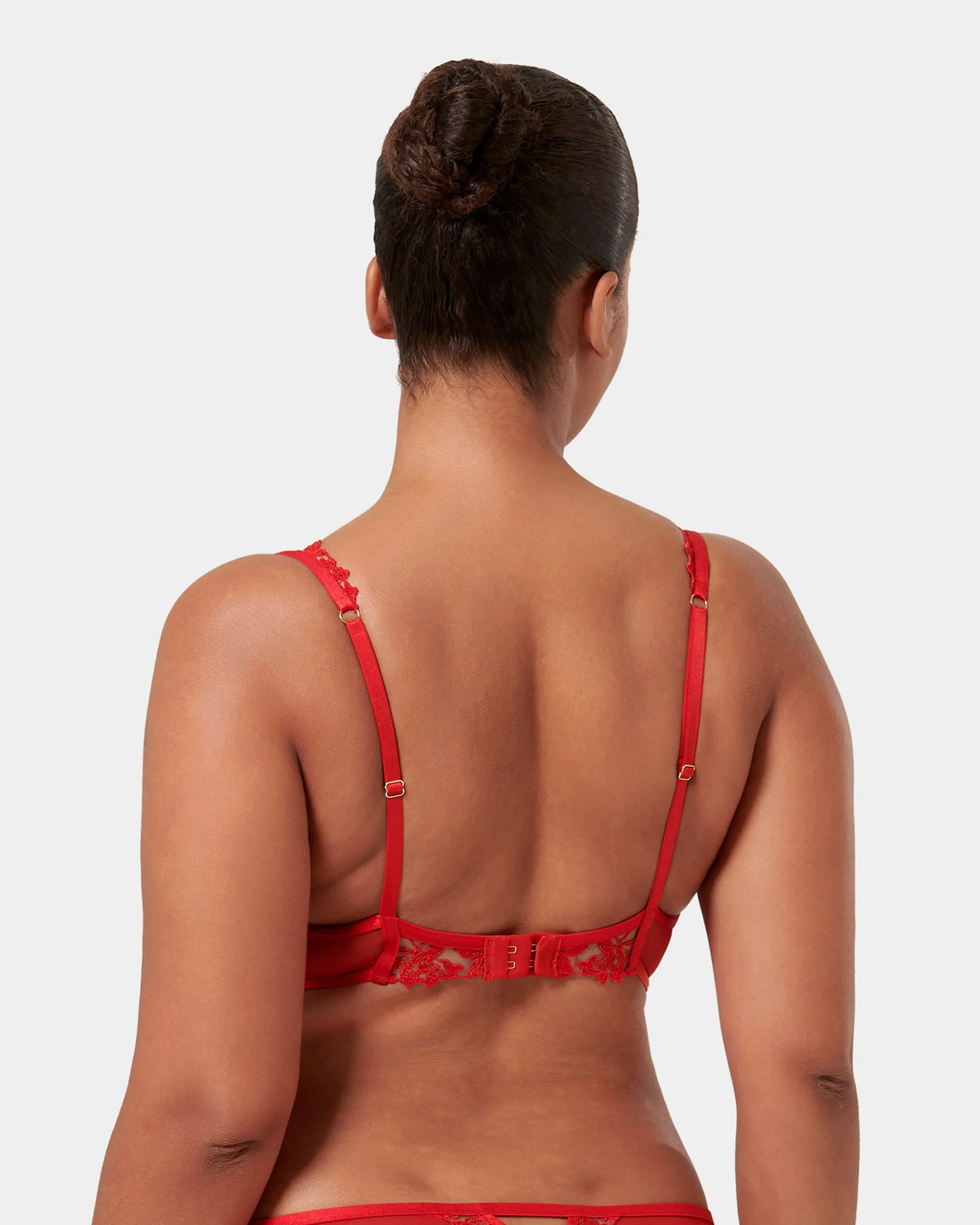 Samara Wired Bra Red/Sheer