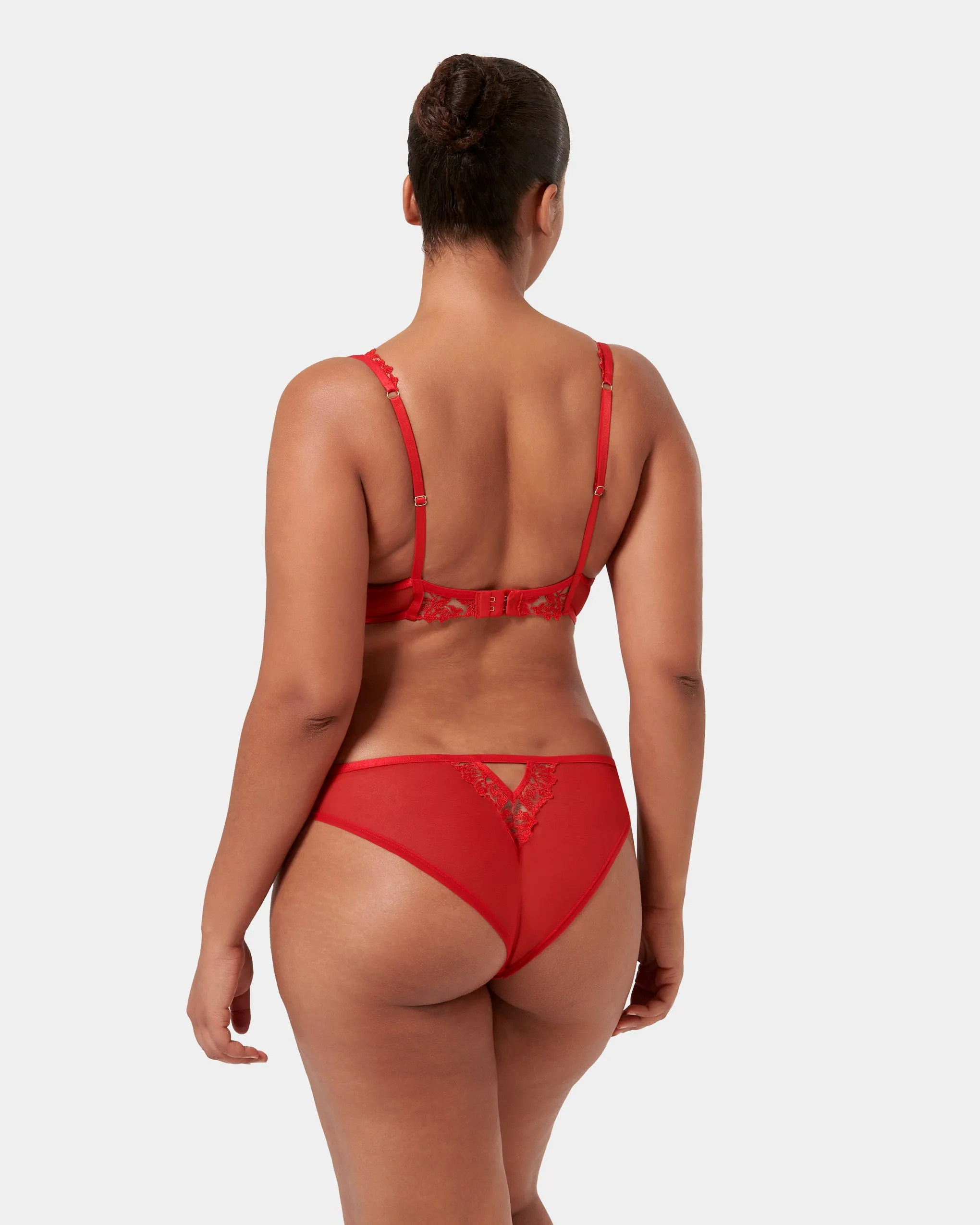 Samara Wired Bra Red/Sheer