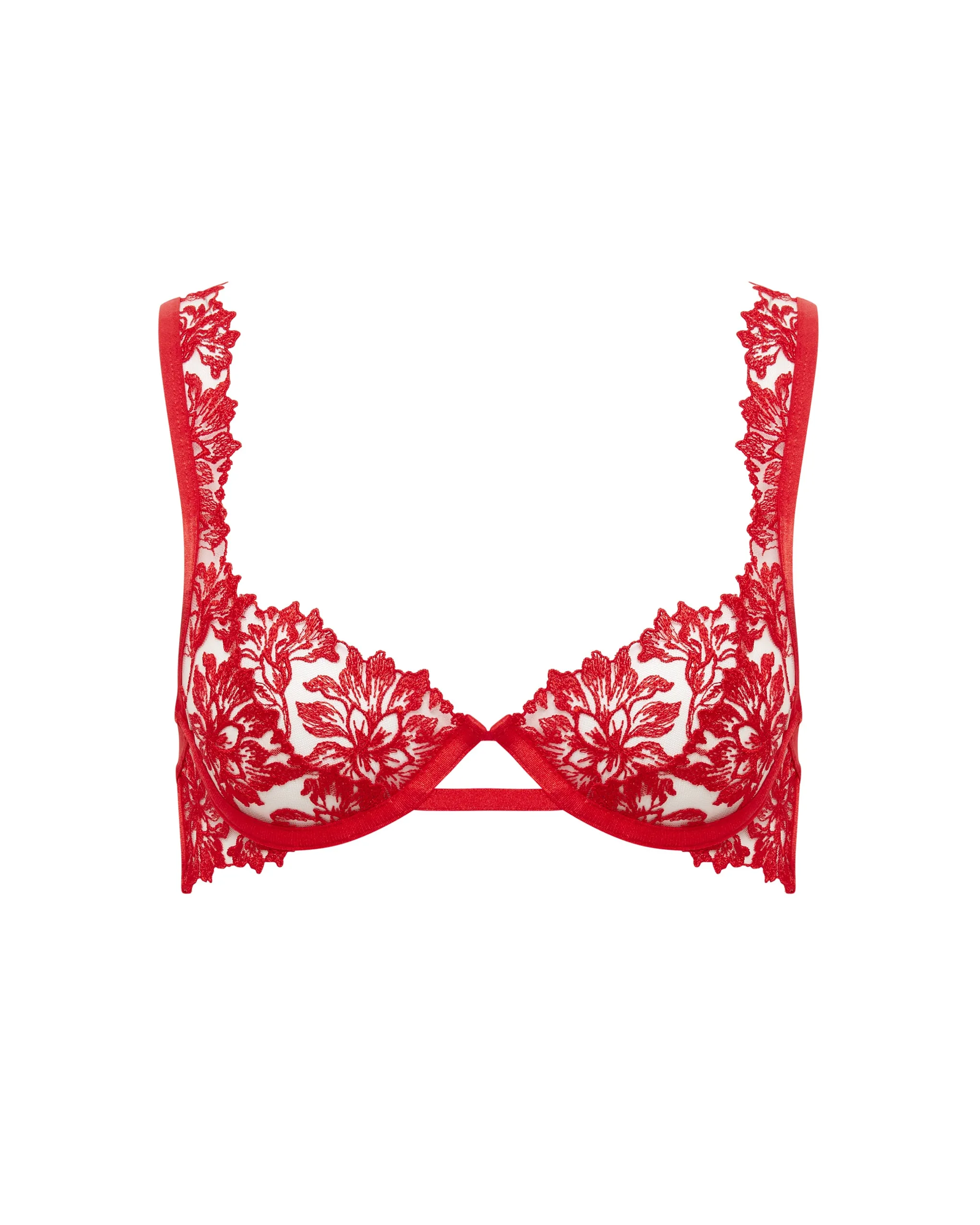 Samara Wired Bra Red/Sheer
