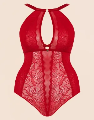 Scantilly Opulence Multiway Stretch Lace Body Ruby Red