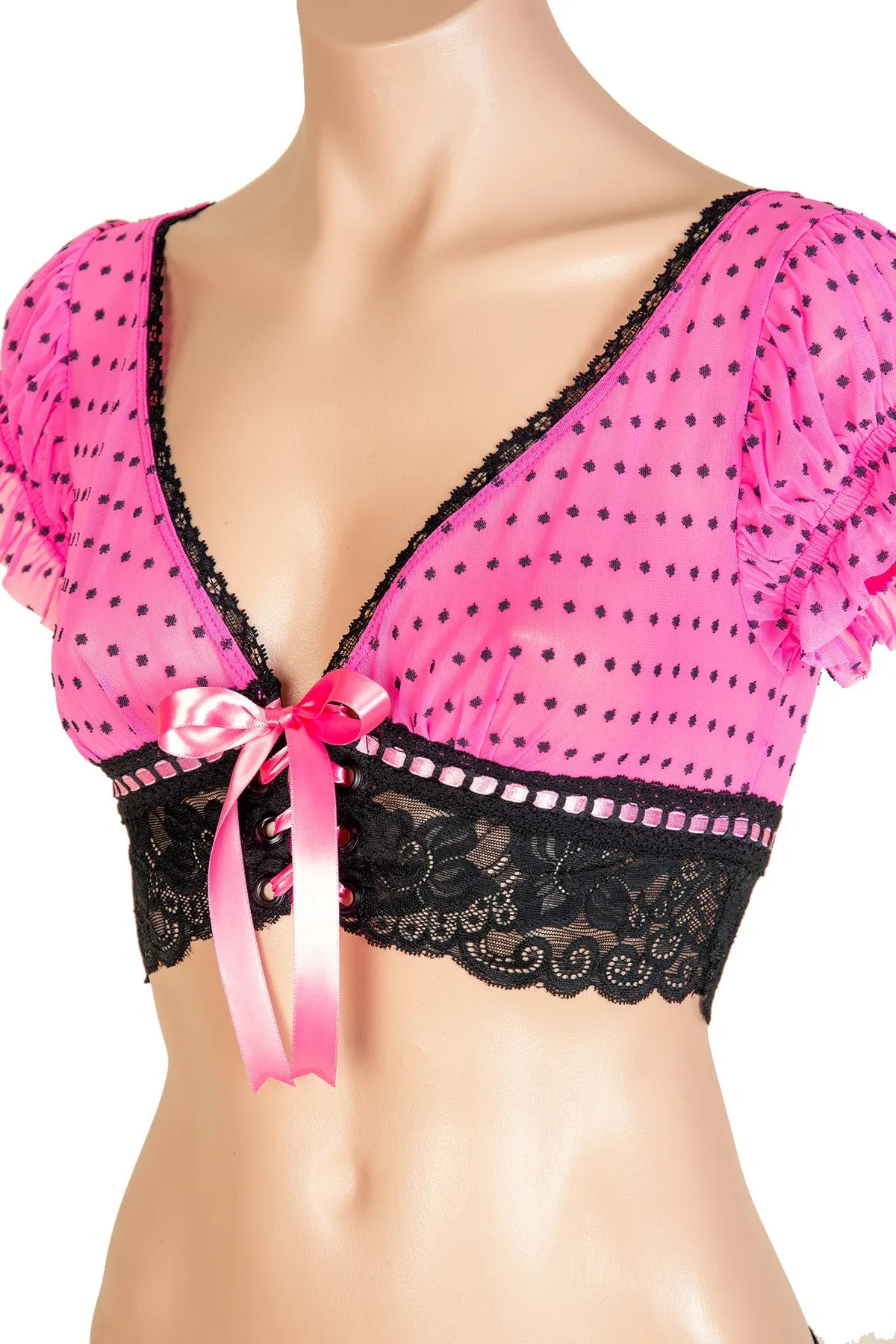 Scarlet Lace-Up Top
