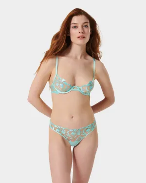 Set: Leonora Island Paradise Blue/Sheer