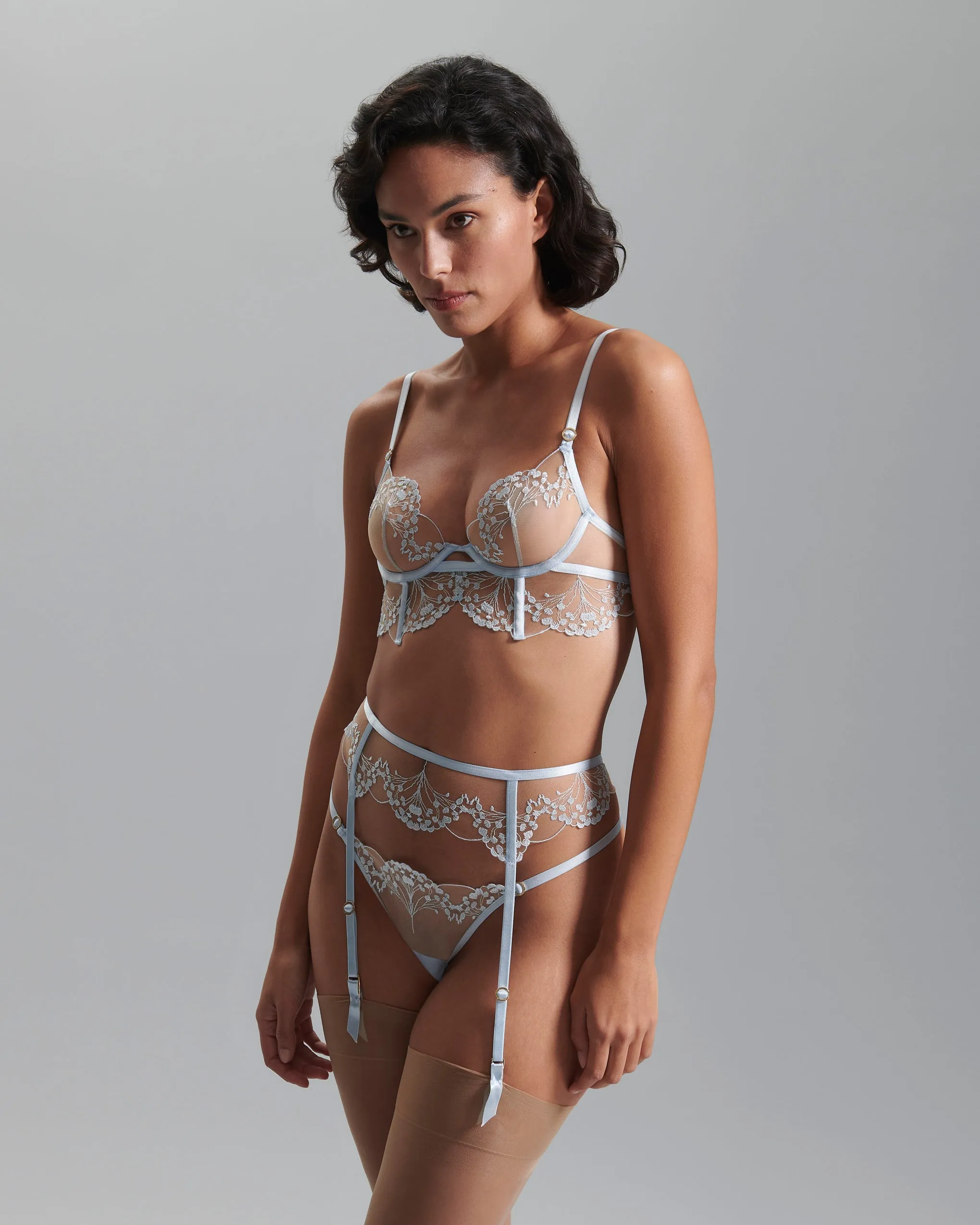 Set: Marisa Ice Water Blue/Sheer