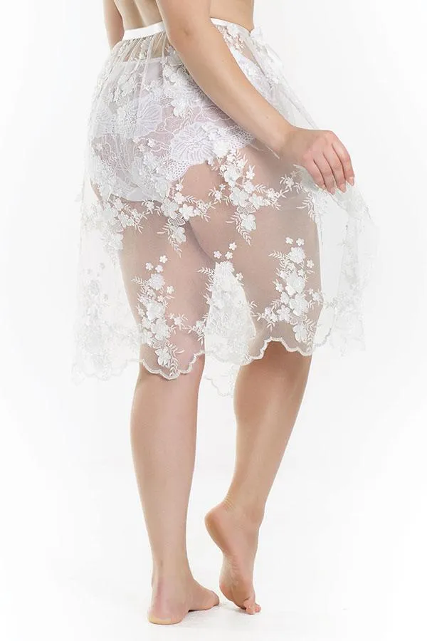 Side Slit Tulle Skirt