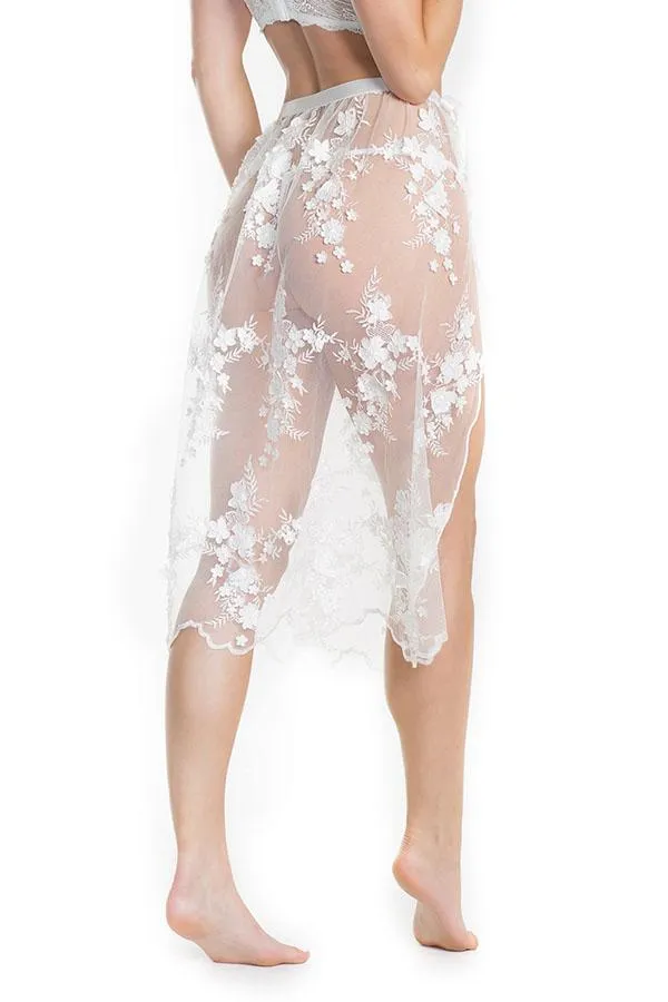 Side Slit Tulle Skirt