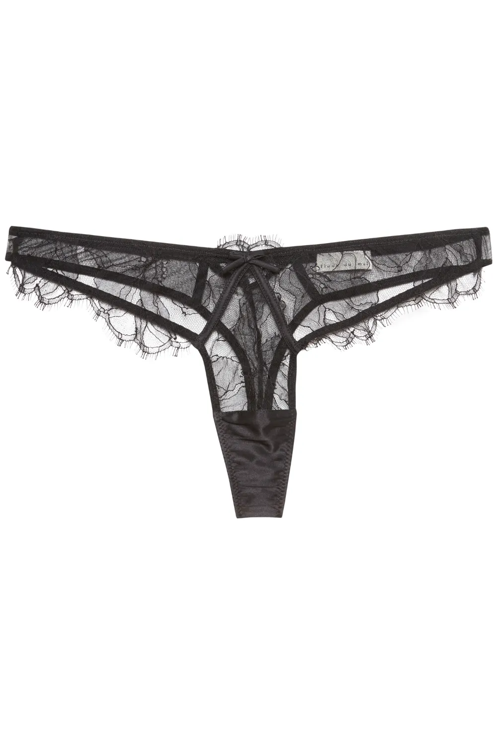 Sophia Lace Thong in Black
