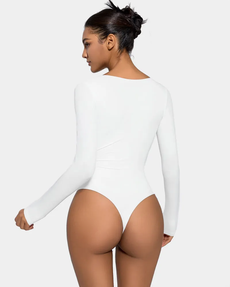 Square Neck Double Lined Shapewear Bodysuit