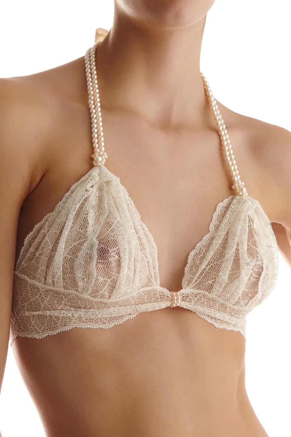 Sydney Daisy Pearl Bra in Ivory