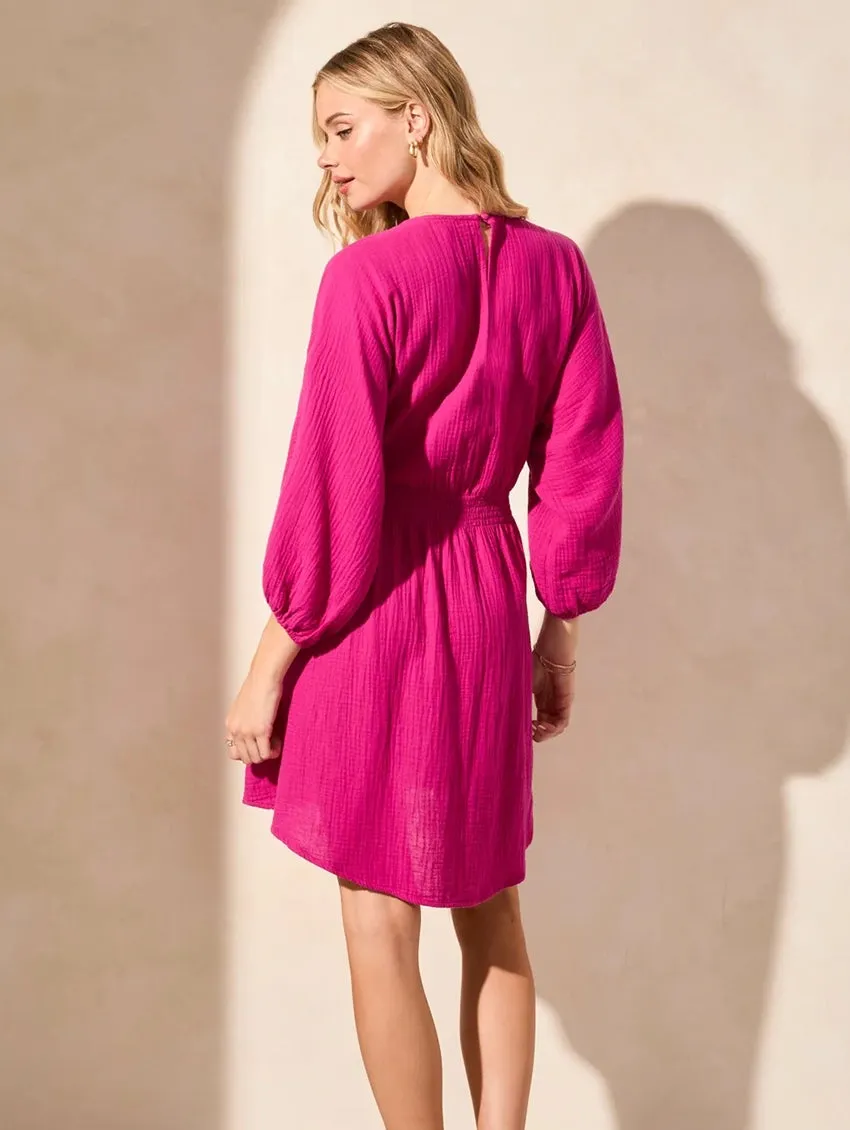 Tribal Puff Sleeve Dress