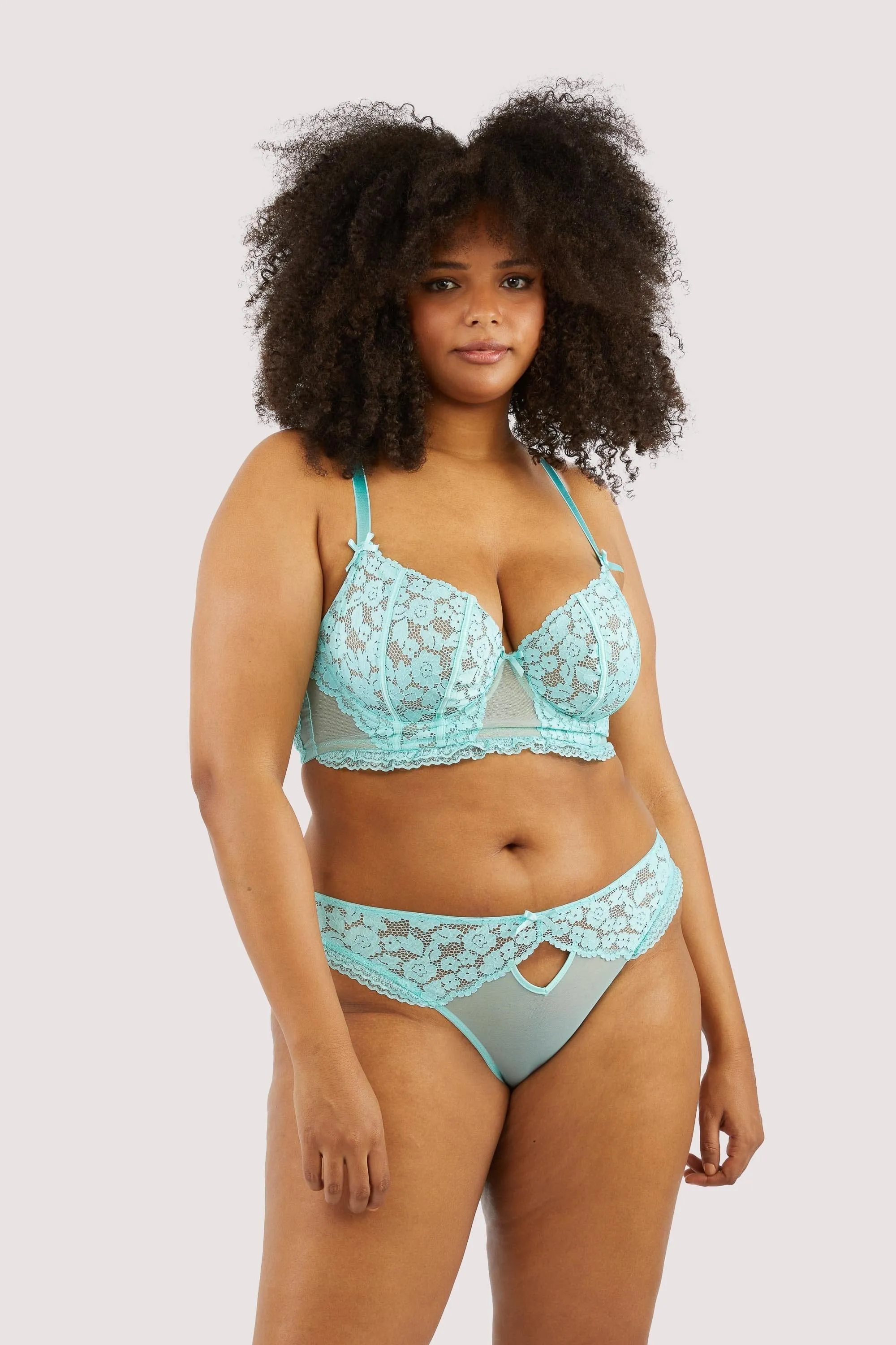Vega Aqua Lace And Frill Briefs