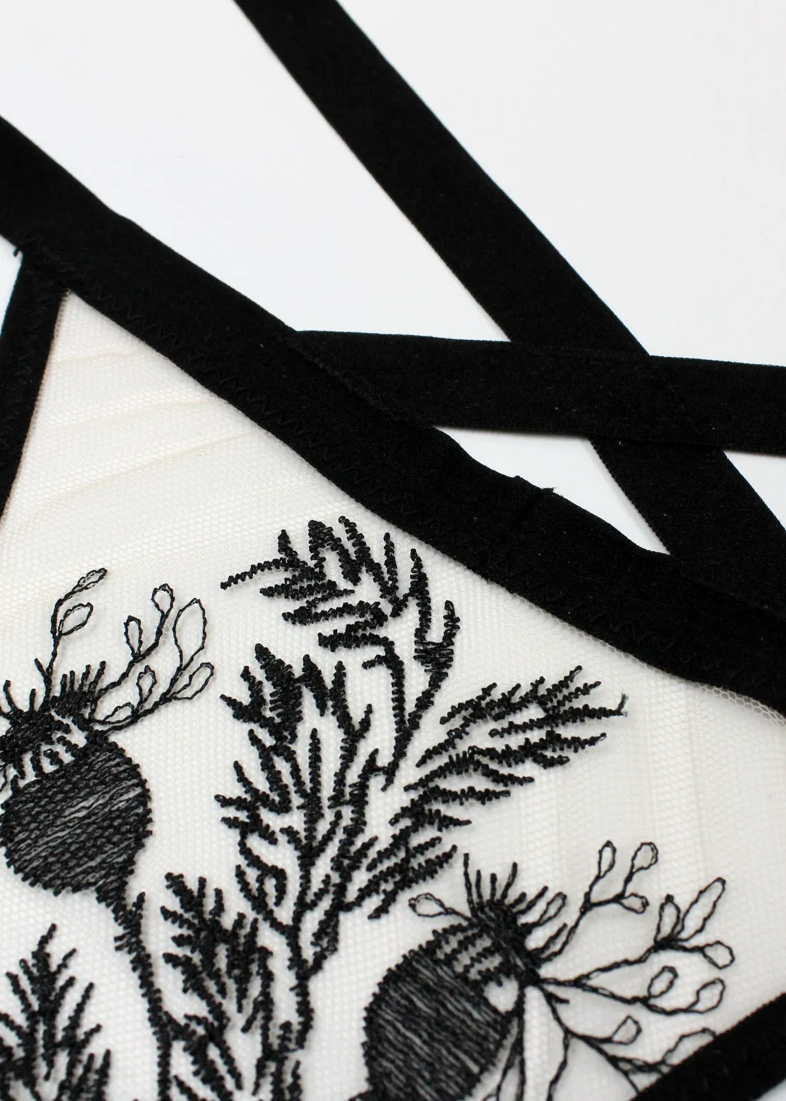 Verona Embroidered Thong