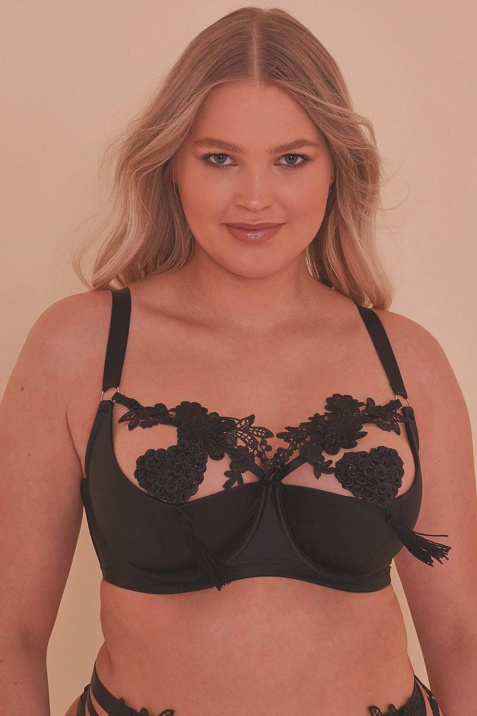 Virginia Guipure Quarter Cup Bra