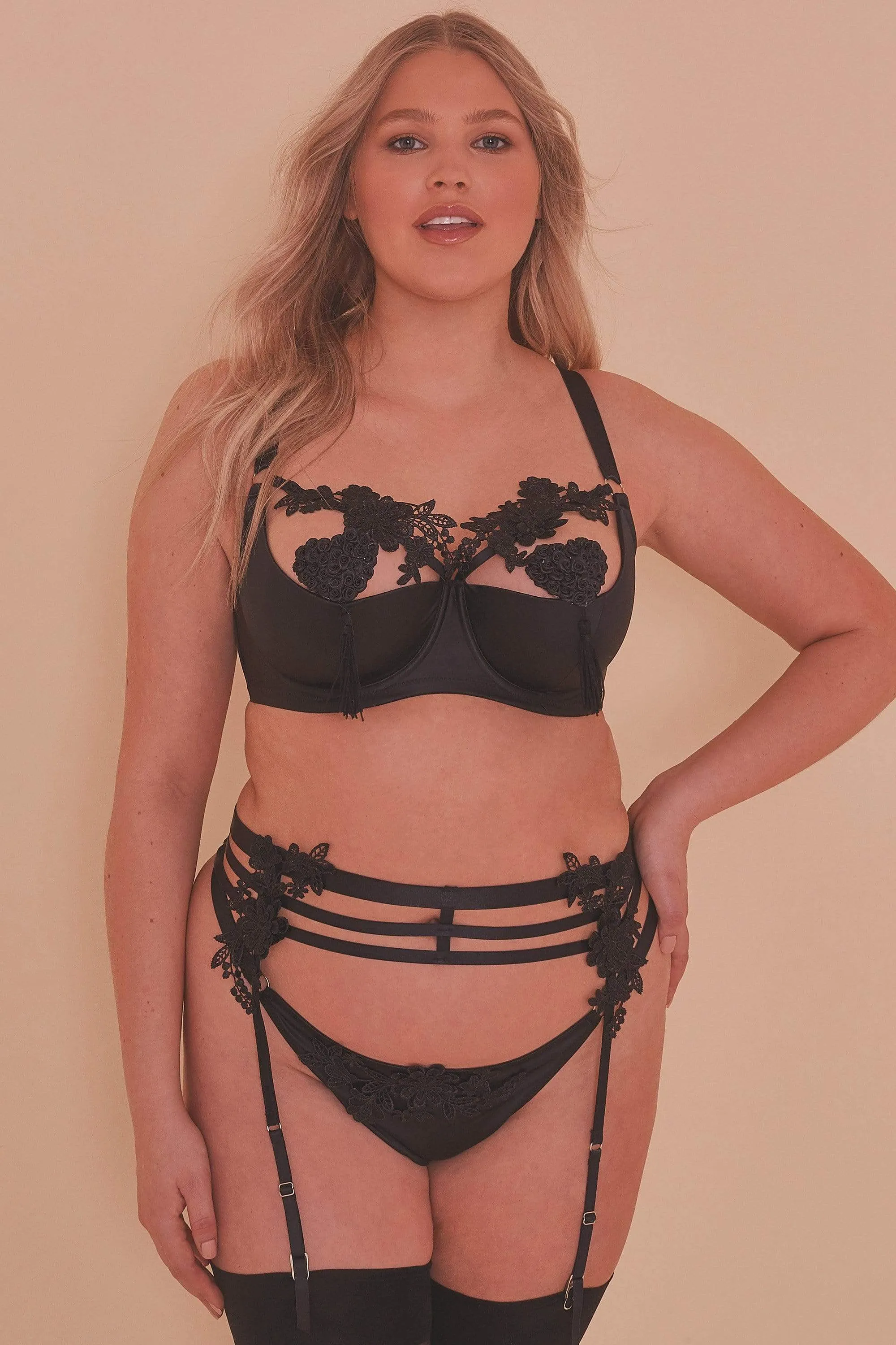 Virginia Guipure Quarter Cup Bra