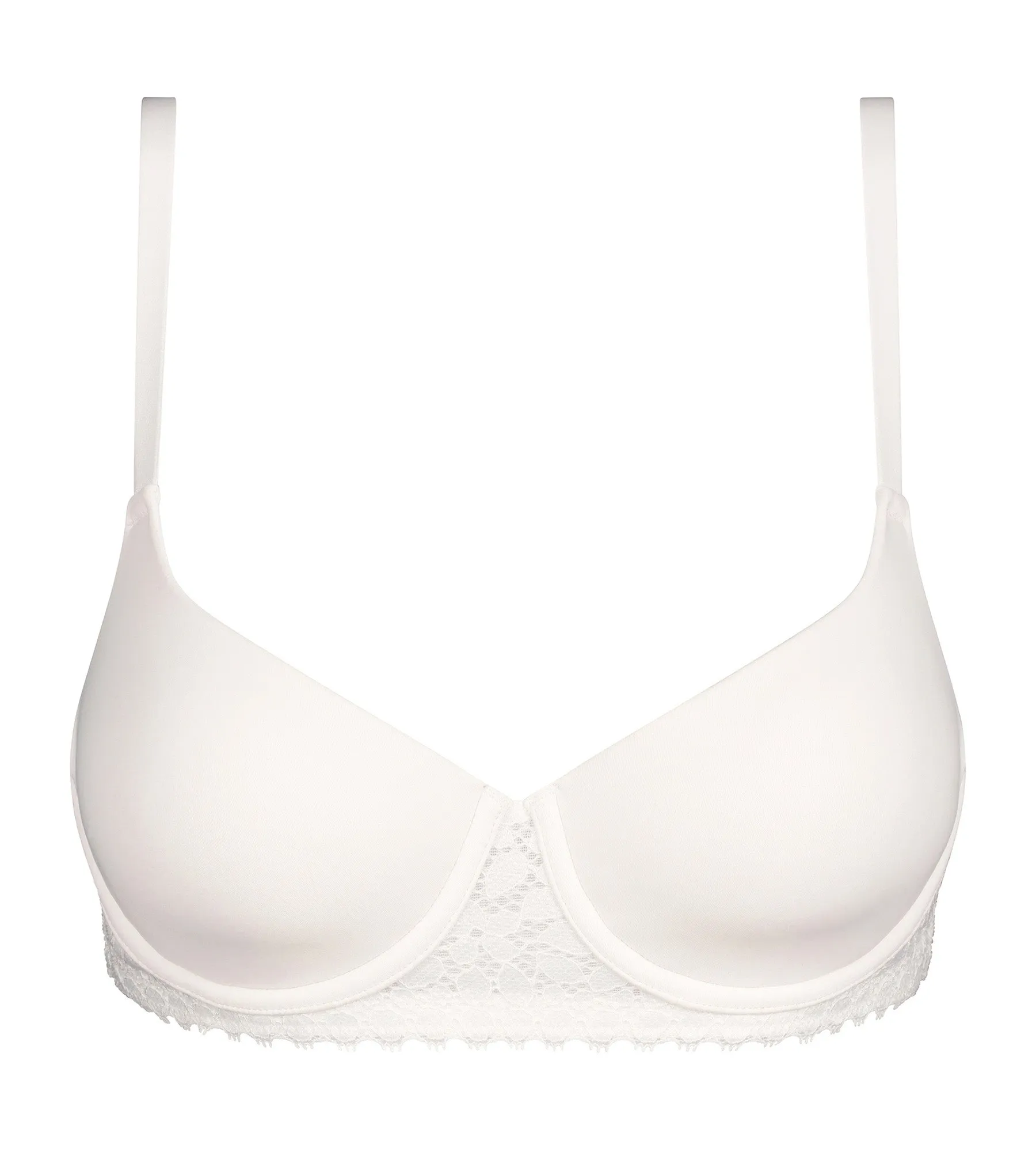 White Daily Dentelle microfiber underwired basket bra