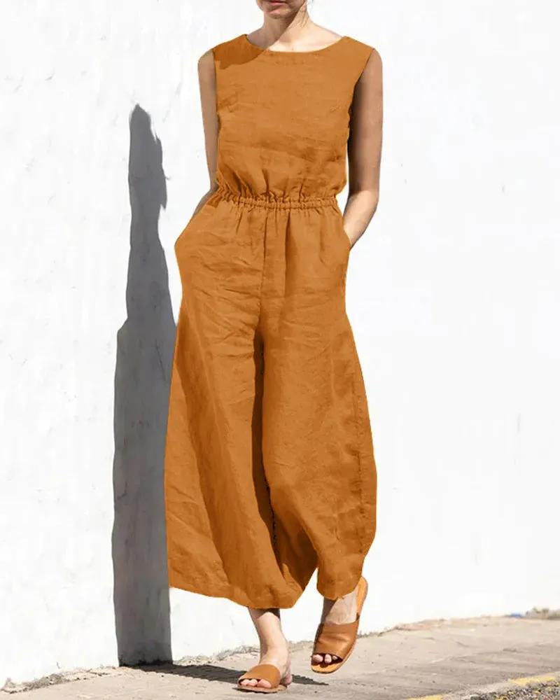 Wide Leg Long Jumpsuit