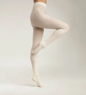 Women's 50D white microfiber tights Dim Opaque Velouté