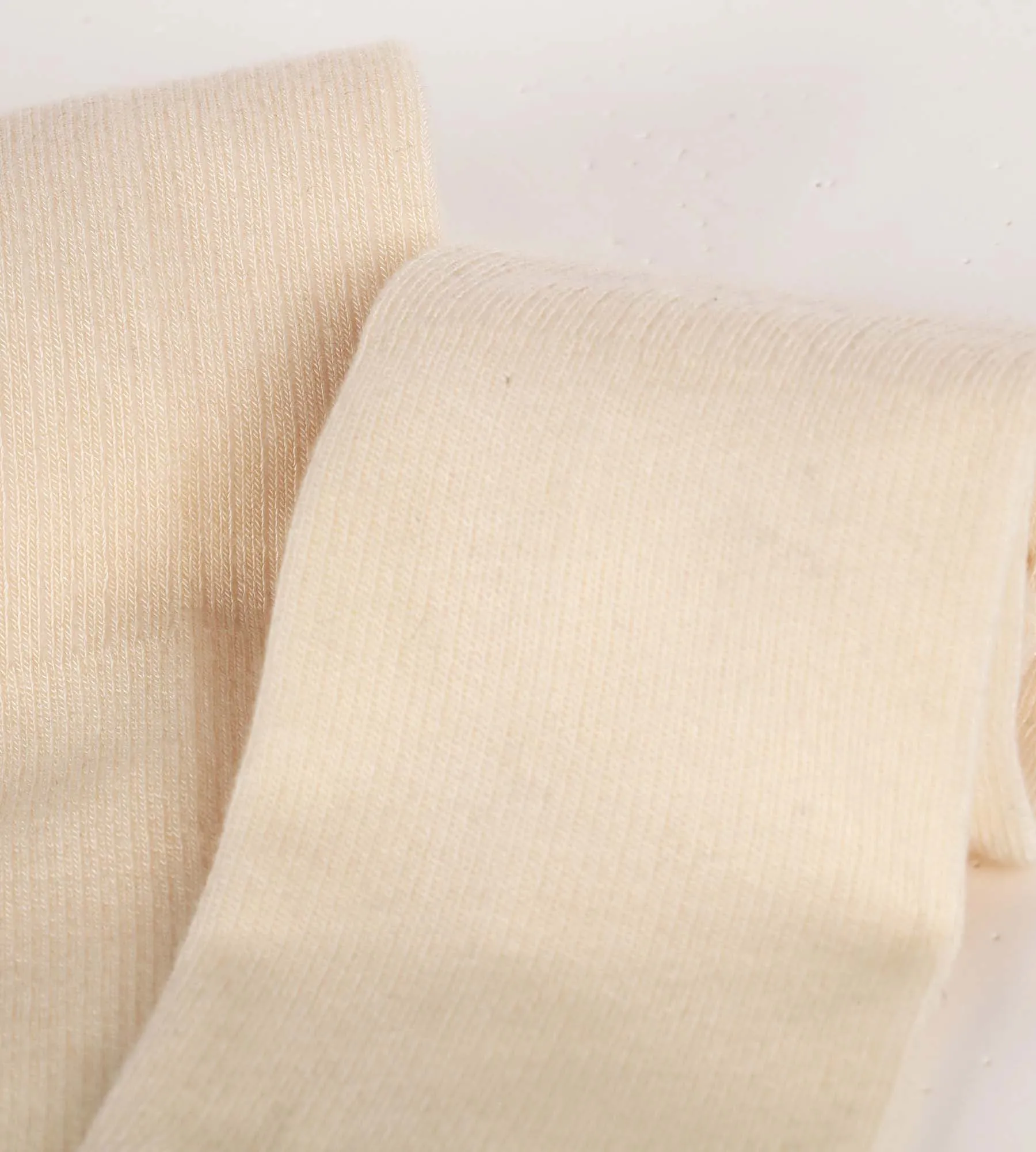Women's ribbed cotton maxi socks Cream Dim