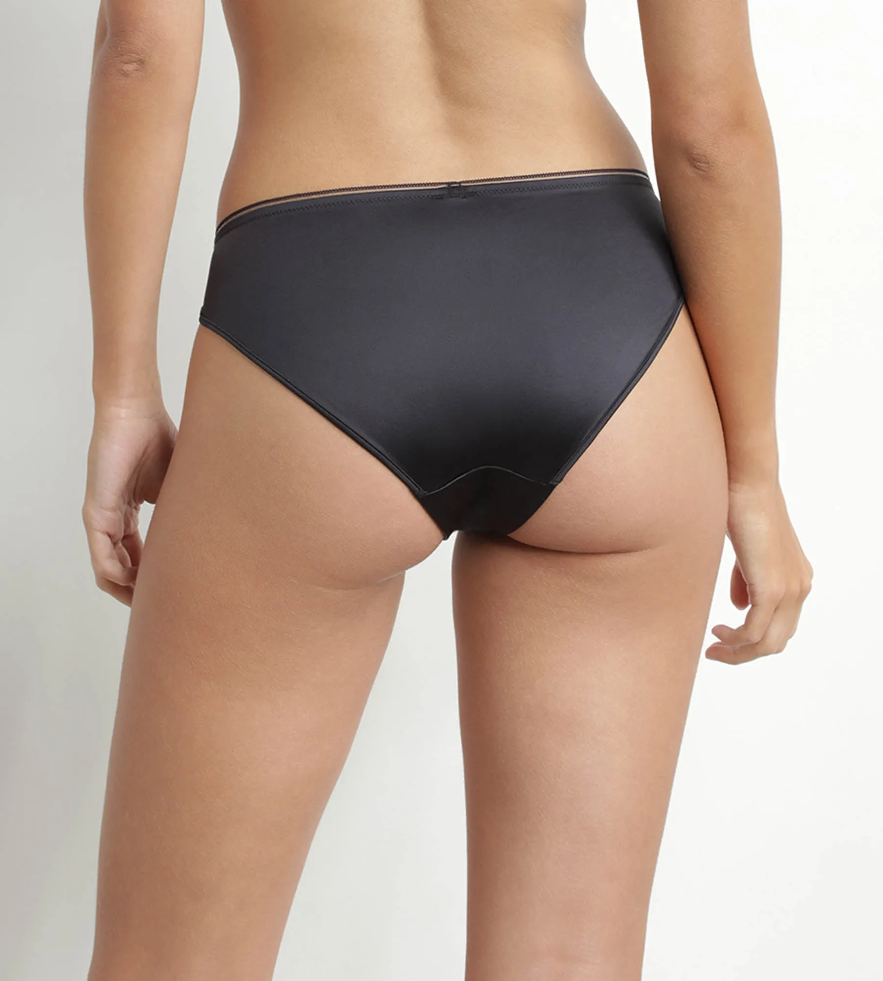 Women's satin microfiber briefs Gris Granit Dim Chéri