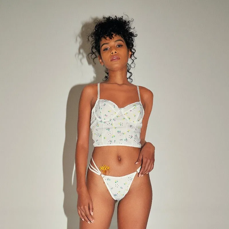 Y2K Bustier Bra Top & Underwear Set